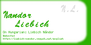 nandor liebich business card
